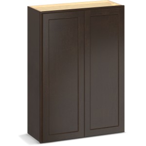 RELIABILT Parkstone II Wall Cabinet, Espresso Stained, 30" W, 2 Doors, Fully Assembled - 641391 | Lowe's Pro Supply